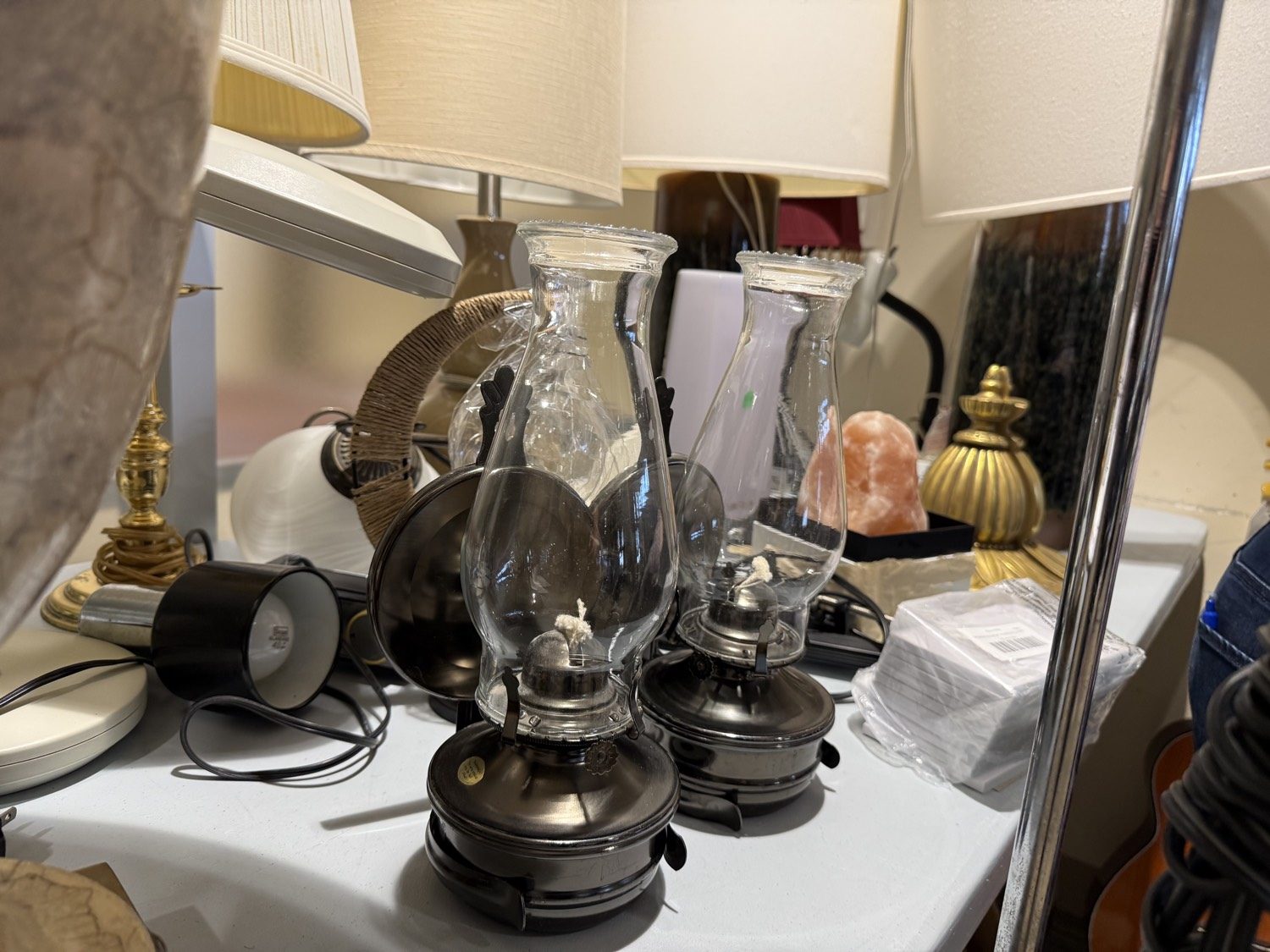 Oil lamps and table lamps